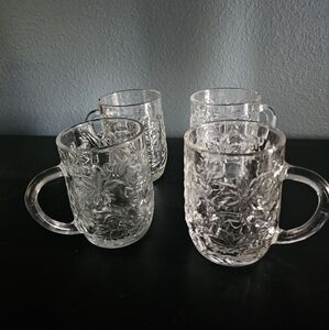 Princess House coffee mugs, set of 4, Fantasia pattern, vintage